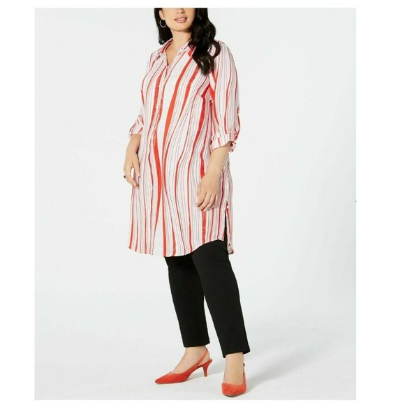 Alfani 1X Red Prisma Convertible Tunic NWT BR63